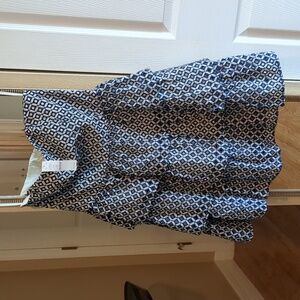 White House. Black Market Navy tiered strapless dress size 10 NWT